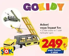 GOKİDY OYUNCAK ASKERİ VEYA İNŞAAT TIRI